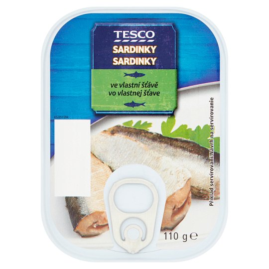 Tesco Sardines in Own Juice 110 g Tesco Groceries