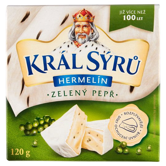 Král Sýrů Camembert with Green Pepper 120 g