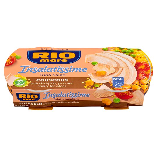 Rio Mare Insalatissime Hotové jedlo z kuskusu, zeleniny a tuniaka 2 x 160 g