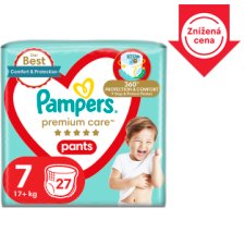 Pampers Premium Care Pants Size 7, 27 Diapers, 17kg+