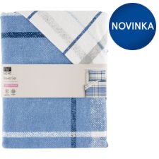 F&F Home Brushed Blue Check Duvet Set 140 x 200 cm