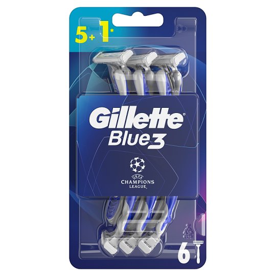 Gillette Blue3 Football Men's Disposable Razors x6 Tesco Groceries