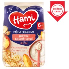 Hami Porridge for Good Night Semolina Banana Milk Porridge with Peach 210 g