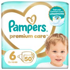 Pampers Premium Care Size 6, 50 Nappies, 13kg-18kg