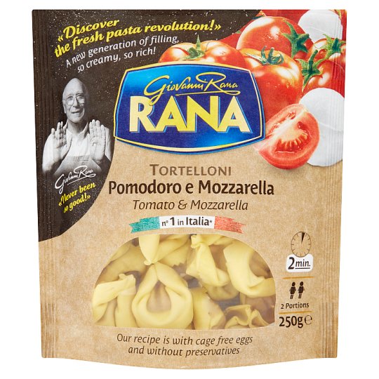 Rana Tortellini Fresh Egg Pasta with Tomato and Mozzarella Filling 250 g -  Tesco Groceries