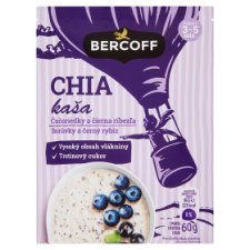 Bercoff Chia kaša čučoriedky a čierna ríbezľa 60 g