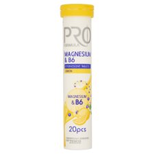 Tesco Pro Formula Magnesium & B6 Effervescent Tablets Lemon 20 pcs 80 g