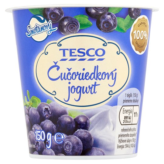 Tesco Smotanový jogurt čučoriedkový 150 g