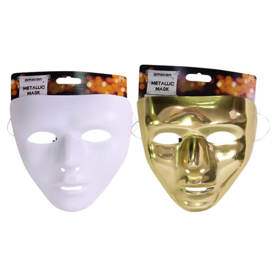 Metallic Mask White/Gold