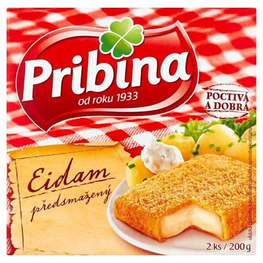 Pribina Eidam predsmažený syr 2 ks 200 g
