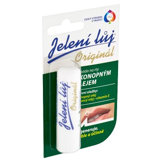 Jelení lůj Originál pomáda na pery s konopným olejom
