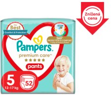 Pampers Premium Care Pants Size 5, 52 Diapers, 9kg-17kg