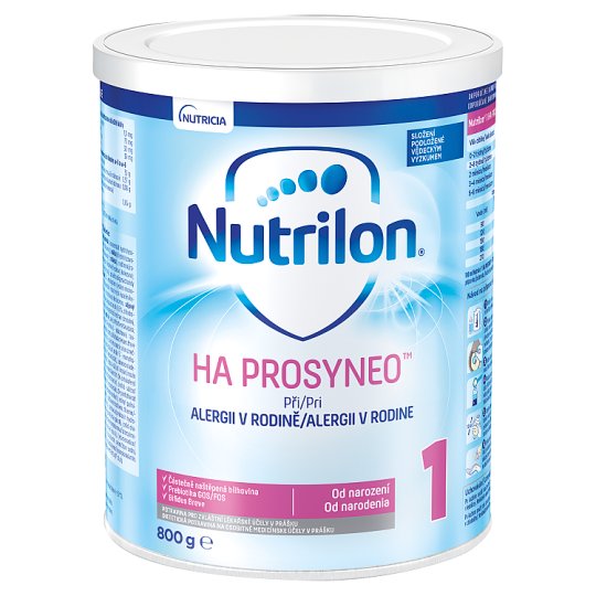NUTRILON 1 HA Prosyneo špeciálne počiatočné dojčenské mlieko, od narodenia 800 g