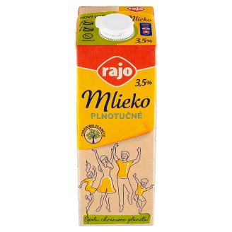 Rajo Trvanlivé mlieko plnotučné 1 l