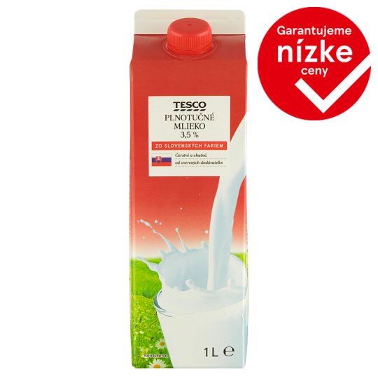 Tesco Whole Milk 3.5 % 1 L