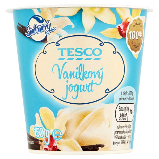 Tesco Smotanový jogurt vanilkový 150 g
