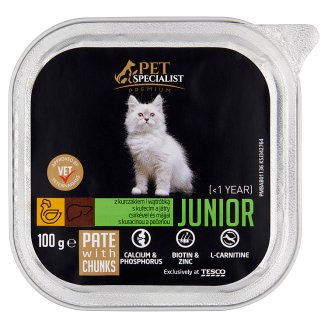 Tesco Pet Specialist Premium Junior paštéta s kuracinou a pečeňou 100 g