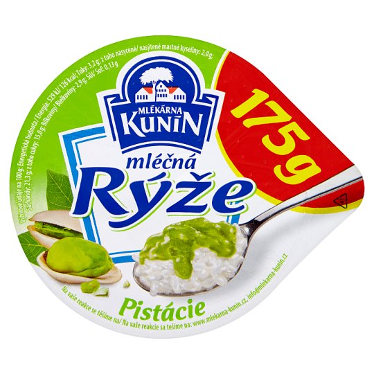 Mlékárna Kunín Mliečna ryža pistáciová 175 g
