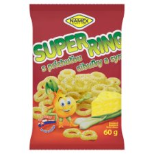 Namex Super Ring - snack s príchuťou cibuľky a syra 60 g