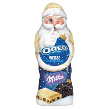 Milka & Oreo Santa Hollow Figure, White Chocolate and Pieces of Oreo Biscuits 100 g