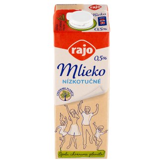 Rajo Mlieko nízkotučné 0,5% 1 l