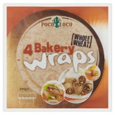 Poco Loco 4 Bakery Wraps Tortillas from Wholegrain Wheat Meal 245 g