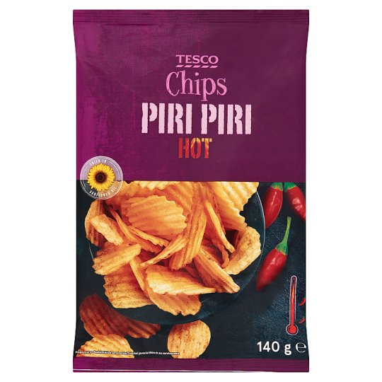 Tesco Smažené zemiakové lupienky s príchuťou piri piri 140 g