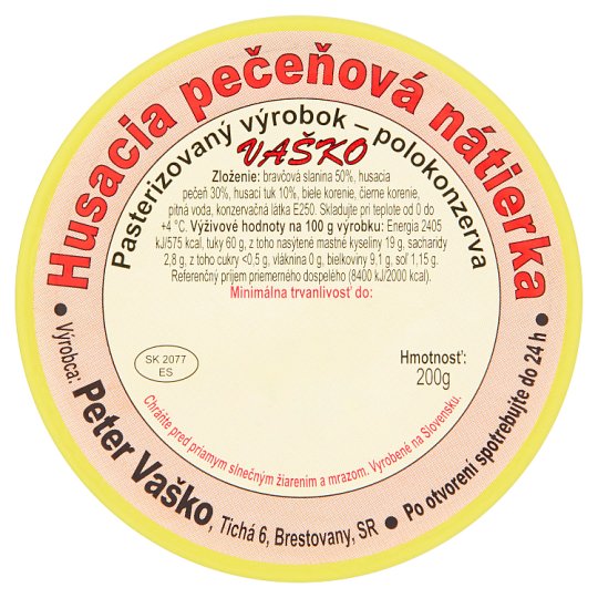 Vaško Husacia pečeňová nátierka 200 g