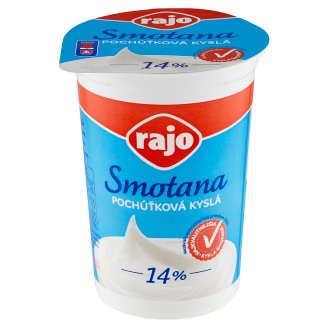 Rajo Smotana pochúťková kyslá 14 % 250 g
