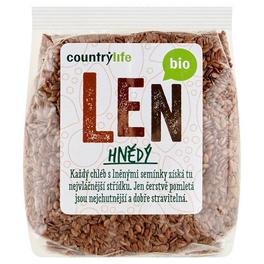 Country Life Bio ľan hnedý 300 g
