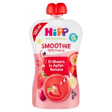 HiPP Smoothie bio 100% ovocie jablko-banán-červené ovocie 120 ml