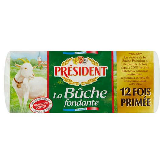 Président La Buche Fondante kozí syr s bielou plesňou na povrchu 180 g