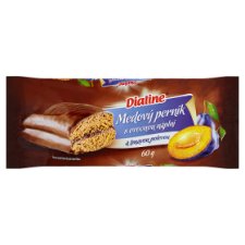Dialine Honey Gingerbread with Fruit Filling and Dark Glaze 60 g