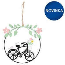 Happy Easter Spring Wreath Deco with Bicycle 22 x 21 x 0.4 cm