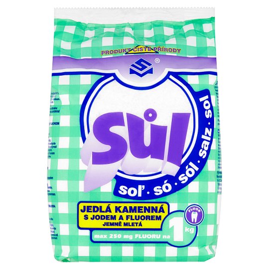 Solné Mlýny Kamenná jedlá soľ jódovaná s fluórom 1 kg