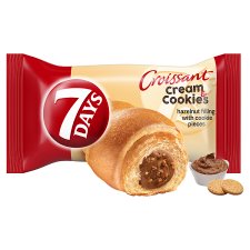 7 Days Cream & Cookies Croissant with Hazelnut Filling with Cookie Pieces 60 g