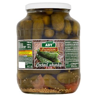 Ady Premium Coctail uhorky 3-6 cm 1600 g