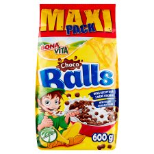 Bona Vita Choco Balls obilné gulôčky s kakaom 600 g