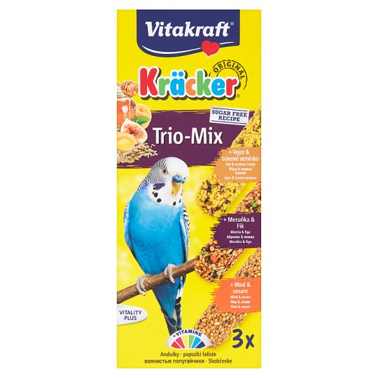 Vitakraft Kräcker Trio-Mix zmiešané krmivo pre andulky 3 ks 80 g