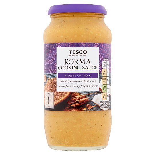 Tesco Korma kari omáčka s kokosom a cibuľou 500 g
