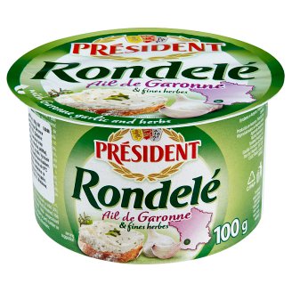 Président Rondelé ail de Garonne syr s cesnakom a bylinkami 100 g