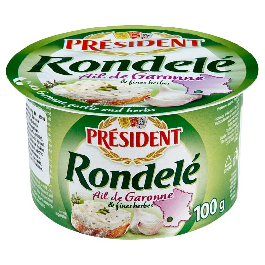 Président Rondelé ail de Garonne syr s cesnakom a bylinkami 100 g
