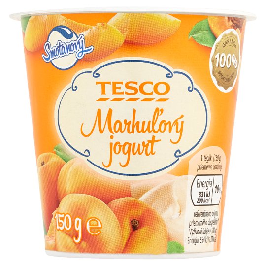 Tesco Smotanový jogurt marhuľový 150 g