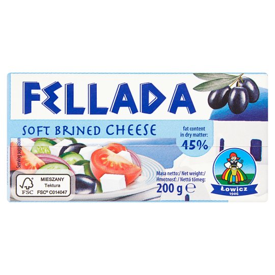 Lowicz Fellada 45% mäkký polotučný syr slaný 200 g
