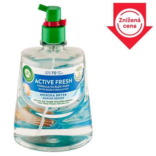Air Wick Active Fresh Water-Based Refill for Automatic Diffuser Marine  Breeze 228 ml - Tesco Groceries