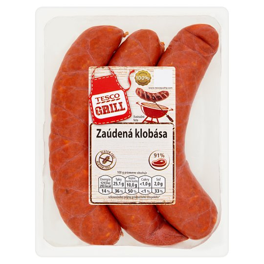 Tesco Grill Zaúdená klobása 450 g