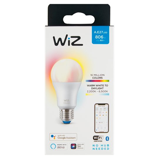 Wiz WiFi LED Light Bulb 8W (60W) E27 Tesco Groceries