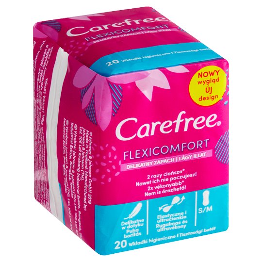 Carefree FlexiComfort Slipové vložky s dotykom bavlny 20 ks