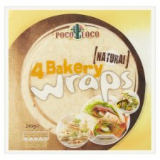 Poco Loco 4 Bakery Wraps Tortillas from Wheat Meal 245 g