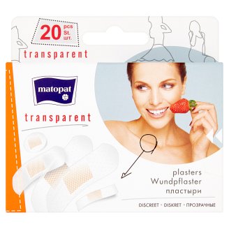 Matopat transparent Transparentné náplasti s vankúšikom 20 ks